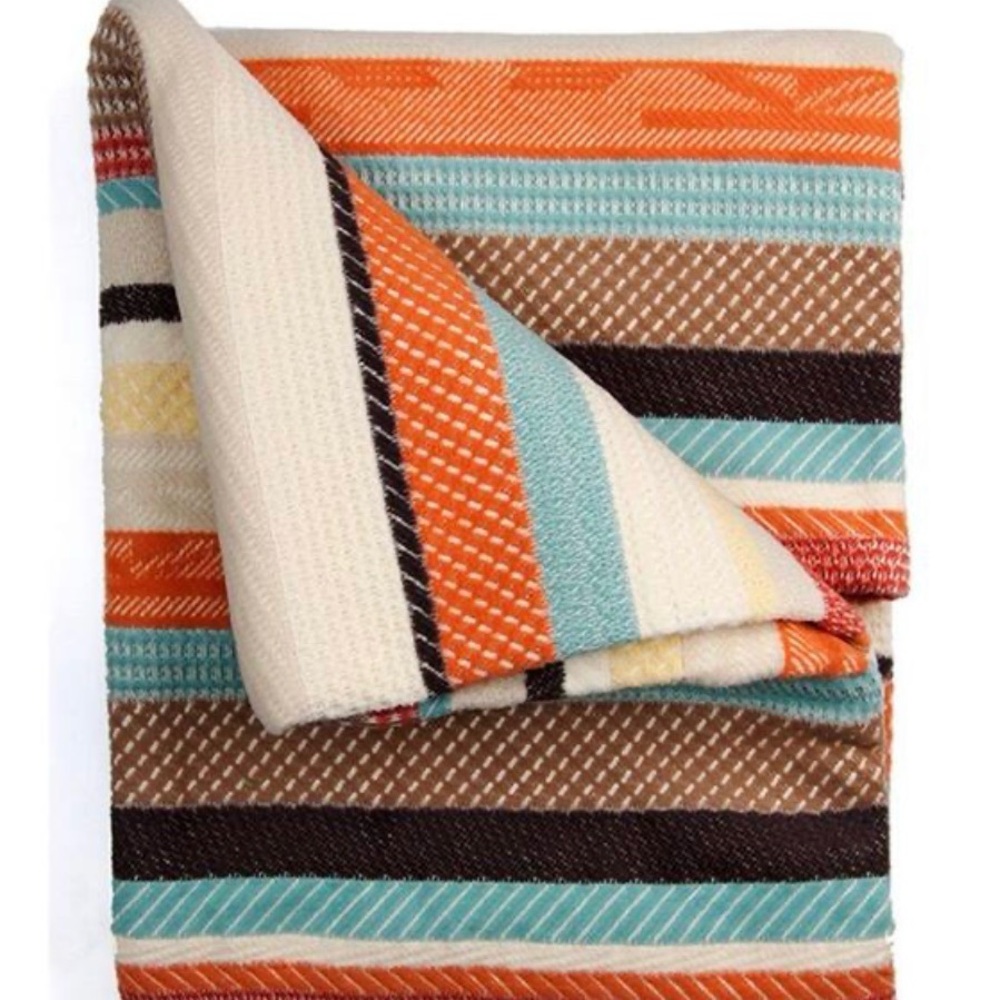 Pendleton Chimayo Coral & Blue Queen-sized Blanket